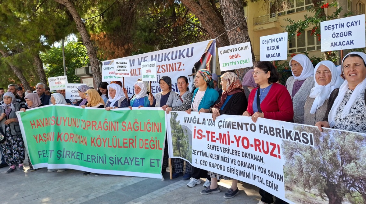 HALK ÇİMENTOCULARA KARŞI NÖBETTE
